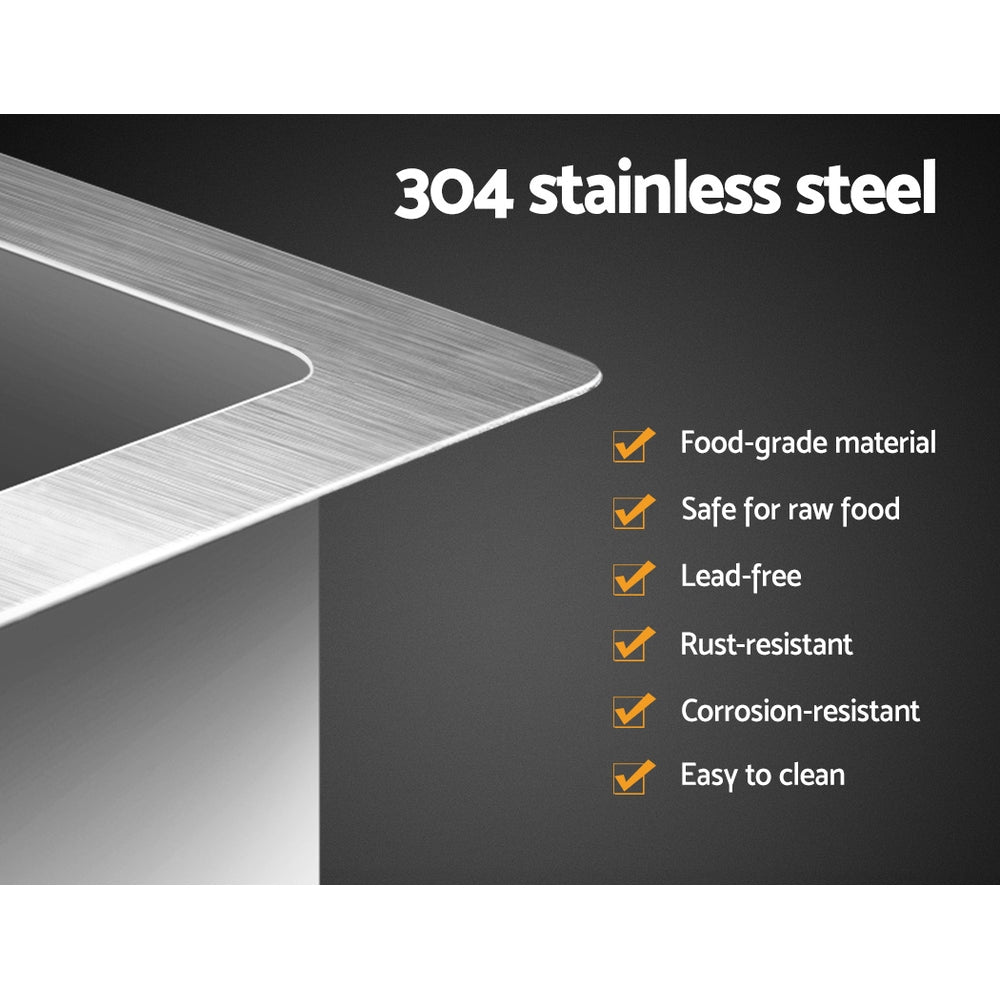 Cefito Handmade Kitchen Sink Stainless steel Sink 44cm x 45cm SINK-NA-4445-SI