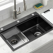 Cefito Kitchen Sink 304 Stainless Steel Bar Sink Millet Grain Water Basin Sink SINK-RG-6845T-BK