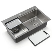 Cefito Kitchen Sink 304 Stainless Steel Bar Sink Millet Grain Water Basin Sink SINK-RG-6845T-SI