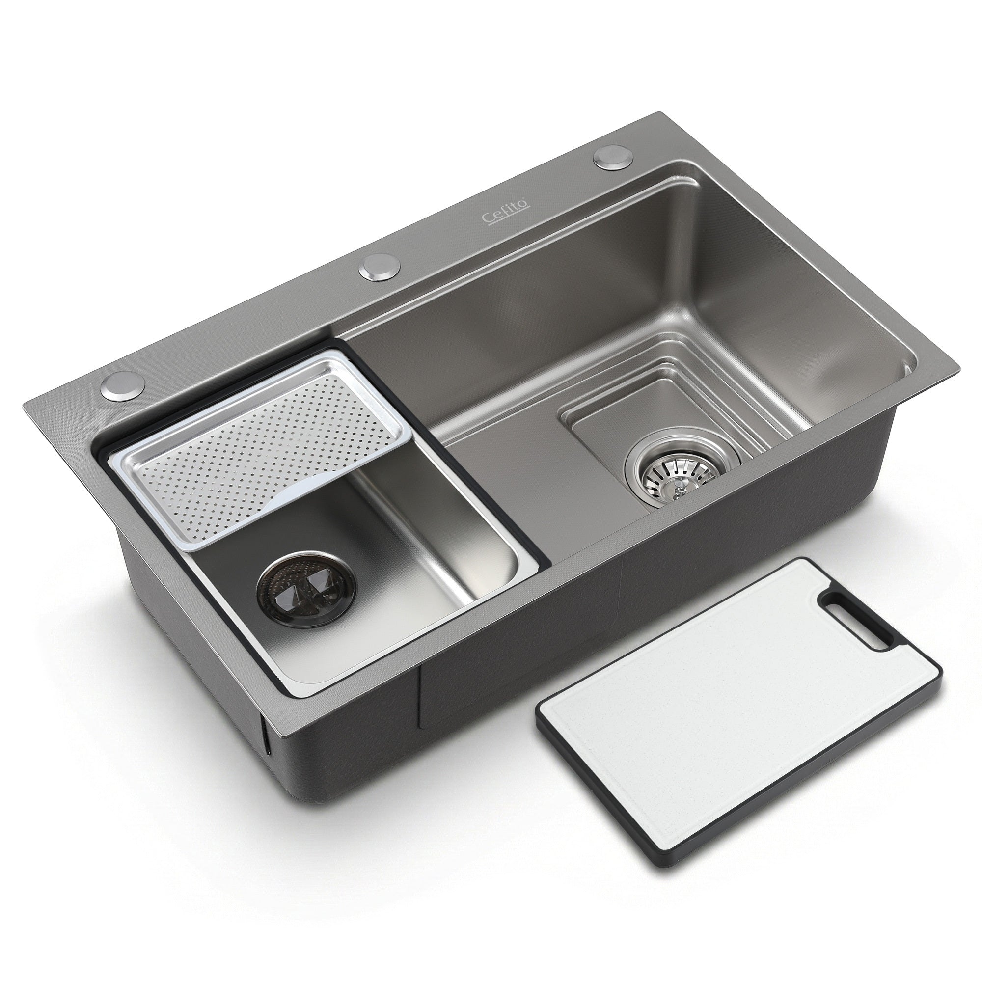 Cefito Kitchen Sink 304 Stainless Steel Bar Sink Millet Grain Water Basin Sink SINK-RG-6845T-SI