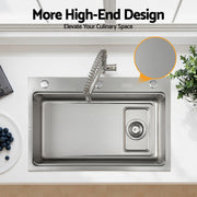 Cefito Kitchen Sink 304 Stainless Steel Bar Sink Millet Grain Water Basin Sink SINK-RG-6845T-SI
