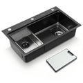 Cefito Kitchen Sink 304 Stainless Steel Bar Sink Millet Grain Water Basin Sink SINK-RG-7545T-BK