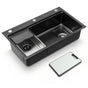 Cefito Kitchen Sink 304 Stainless Steel Bar Sink Millet Grain Water Basin Sink SINK-RG-7545T-BK