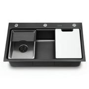 Cefito Kitchen Sink 304 Stainless Steel Bar Sink Millet Grain Water Basin Sink SINK-RG-7545T-BK