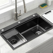 Cefito Kitchen Sink 304 Stainless Steel Bar Sink Millet Grain Water Basin Sink SINK-RG-7545T-BK
