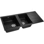 Cefito Stone Kitchen Sink 1160X500MM Granite Under/Topmount Basin Double Bowl Black SINK-STONE-11650