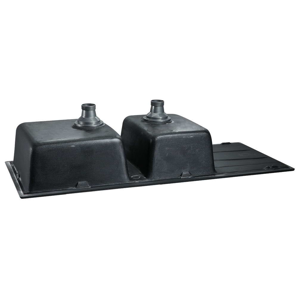 Cefito Stone Kitchen Sink 1160X500MM Granite Under/Topmount Basin Double Bowl Black SINK-STONE-11650