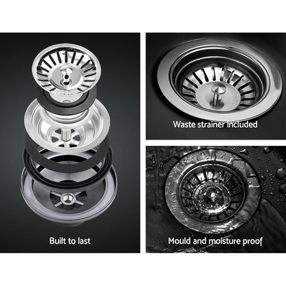Cefito Stone Kitchen Sink 460X410MM Granite Under/Topmount Basin Bowl Laundry Black SINK-STONE-4641