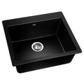 Cefito Stone Kitchen Sink 570x500MM Granite Under or Topmount Basin Bowl Laundry Black SINK-STONE-5750