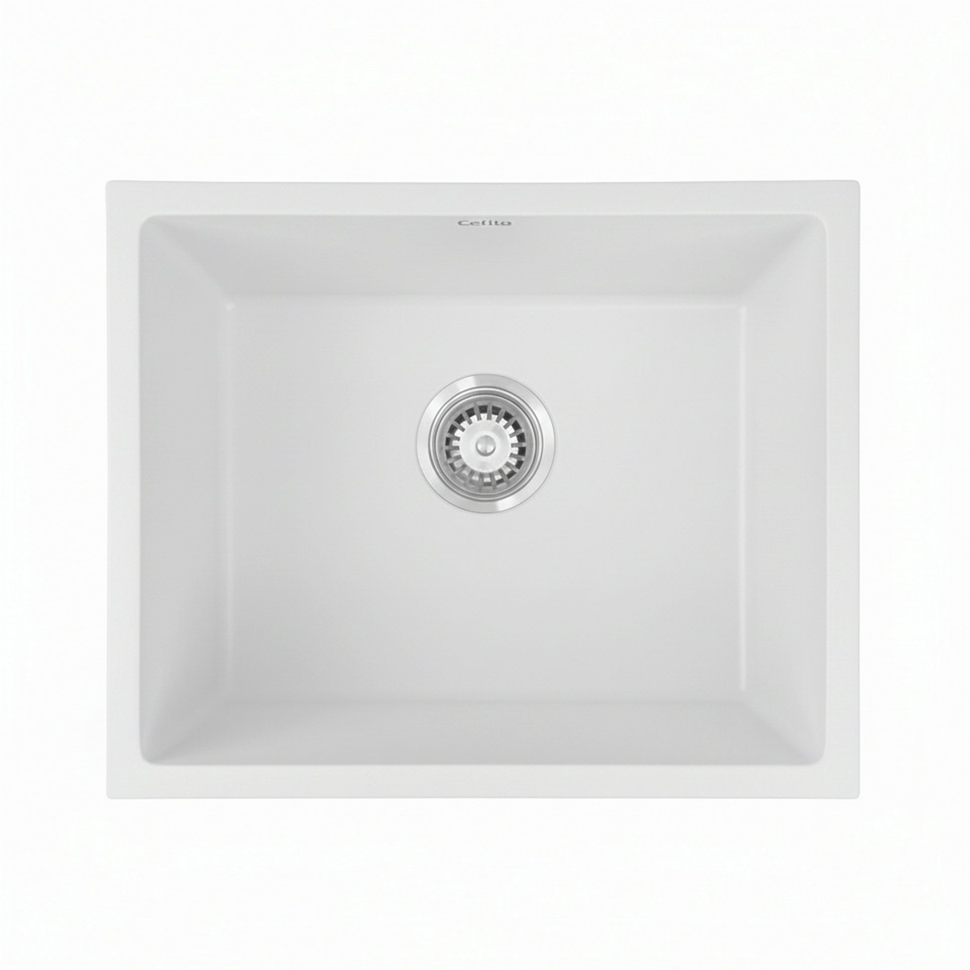 Cefito Kitchen Sink 55x45cm Granite Stone Sink Single Bowl White SINK-STONE-A-5545-WH