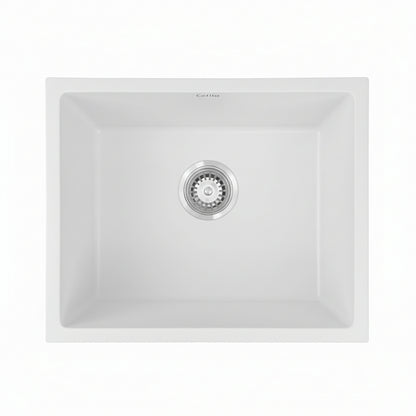 Cefito Kitchen Sink 55x45cm Granite Stone Sink Single Bowl White SINK-STONE-A-5545-WH