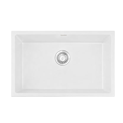 Cefito Kitchen Sink 70x45cm Granite Stone Sink Single Bowl White SINK-STONE-A-7045-WH