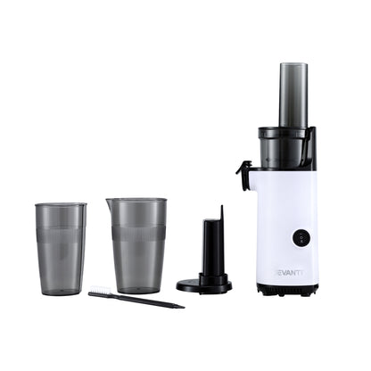 Devanti Slow Juicer Cold Press Fruit Juice Extractor 130W White SJ-C-01-WH