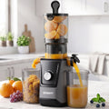 DEVANTI Slow Juicer Cold Press 200W for Fruit Vegetable Juice SJ-C-046-BK
