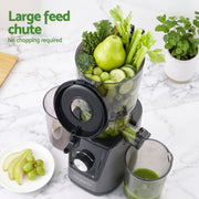 DEVANTI Slow Juicer Cold Press 200W for Fruit Vegetable Juice SJ-C-046-BK