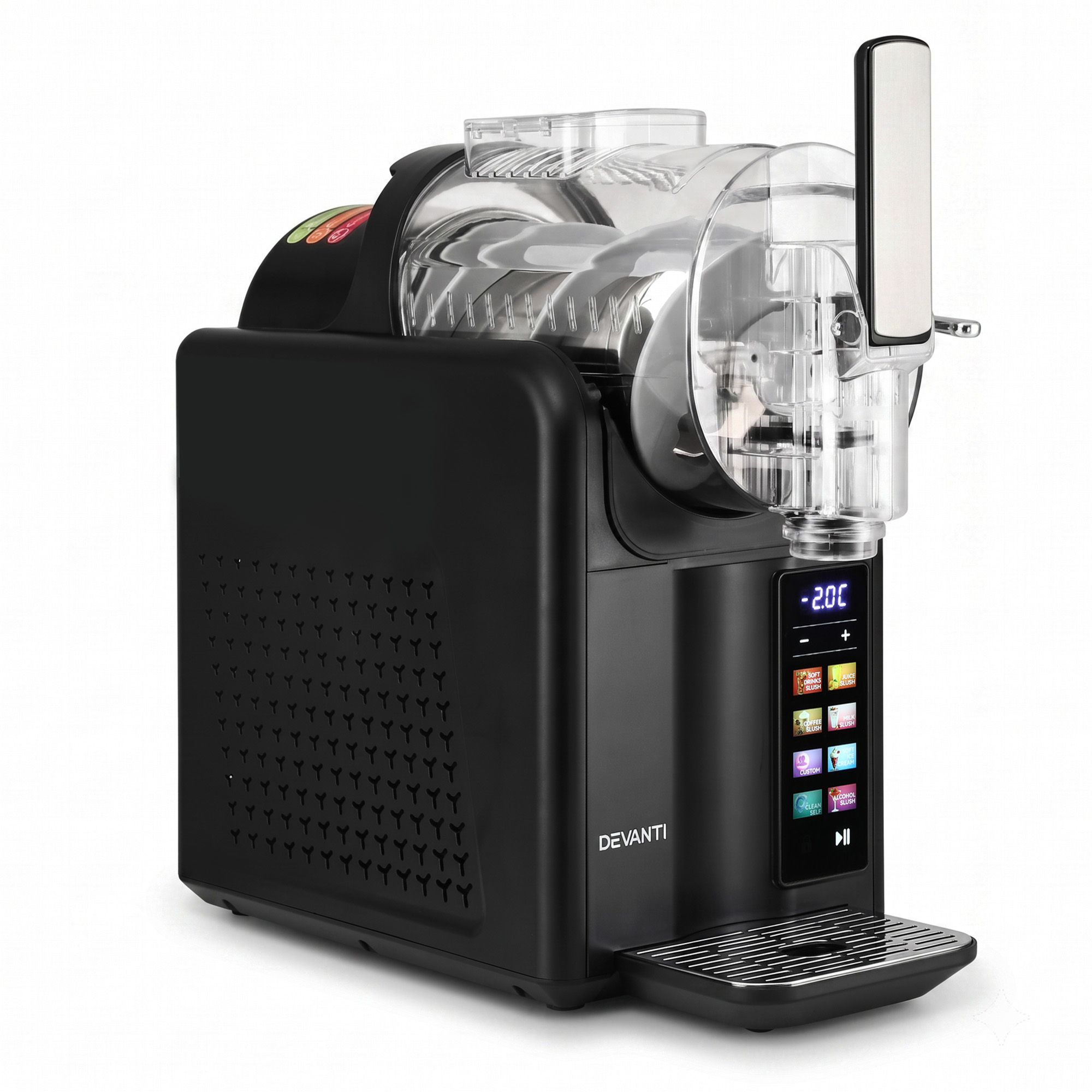 Devanti Slushie Machine 2L Frozen Drink Maker Ice Cream Cocktail Slush Maker Black