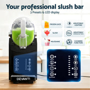 Devanti 1.8L Slushie Machine Maker Frozen Smoothies Milkshakes Black SLS-HXR-18L-BK