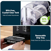 Devanti 1.8L Slushie Machine Maker Frozen Smoothies Milkshakes Black SLS-HXR-18L-BK