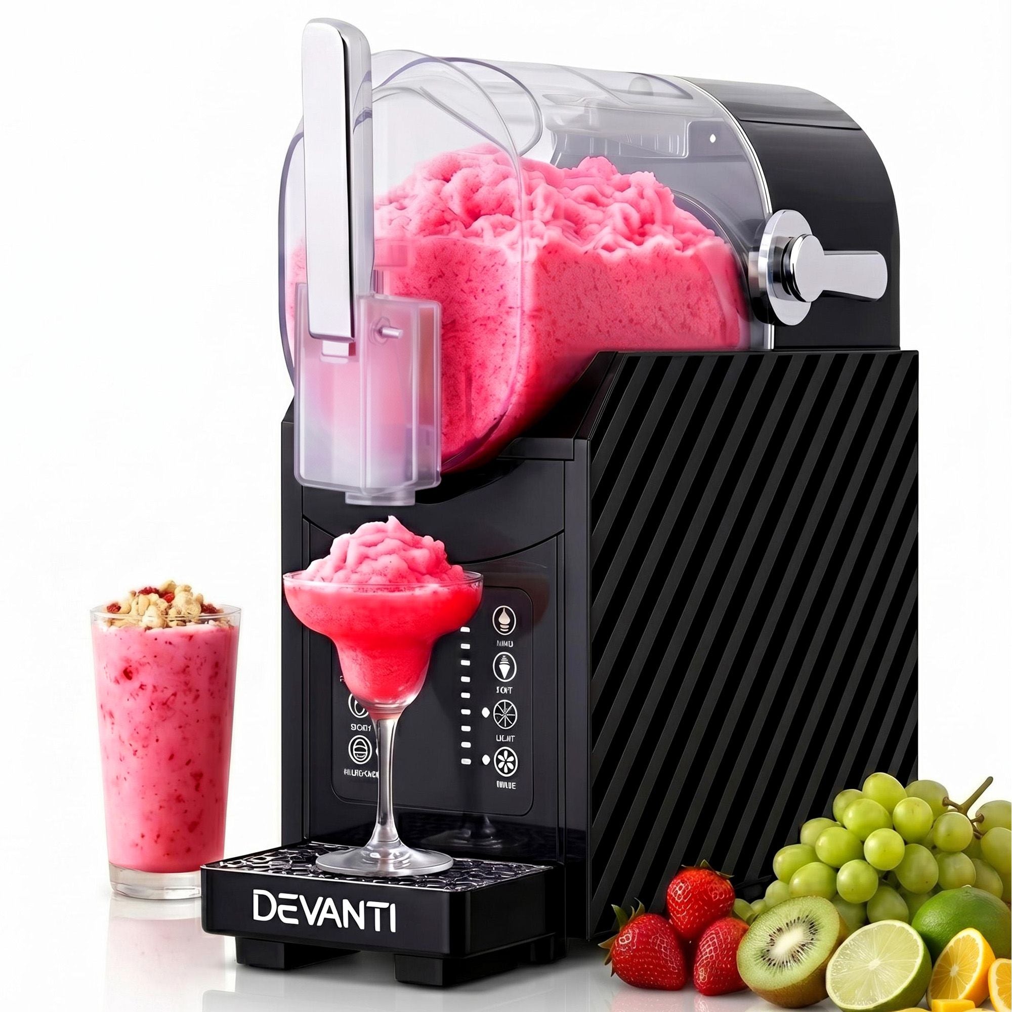 Devanti 1.8L Slushie Machine Maker Frozen Smoothies Milkshakes Black SLS-HXR-18L-BK