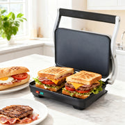 Devanti 3 in 1 Sandwich Maker Steak Press Grill 1000W SM-1SET-BK