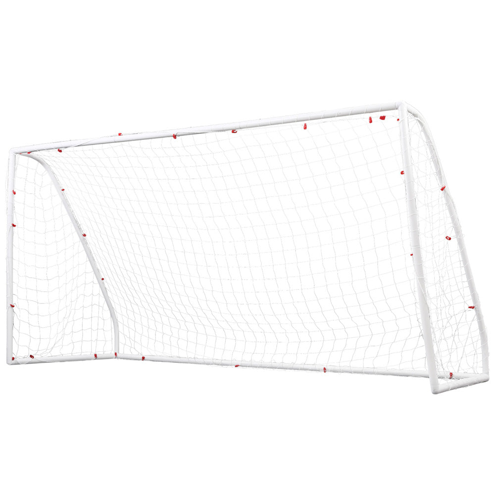 Everfit 12FT Soccer Football Goal Net UPVC Frame with PE Mesh Weatherproof Portable Goals for Backyard SN-B-12FT-WH