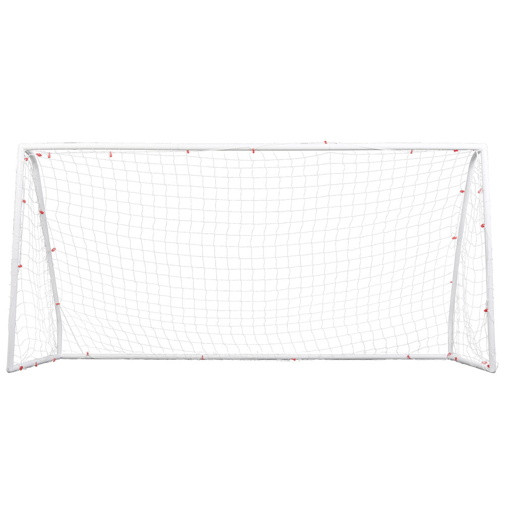 Everfit 12FT Soccer Football Goal Net UPVC Frame with PE Mesh Weatherproof Portable Goals for Backyard SN-B-12FT-WH