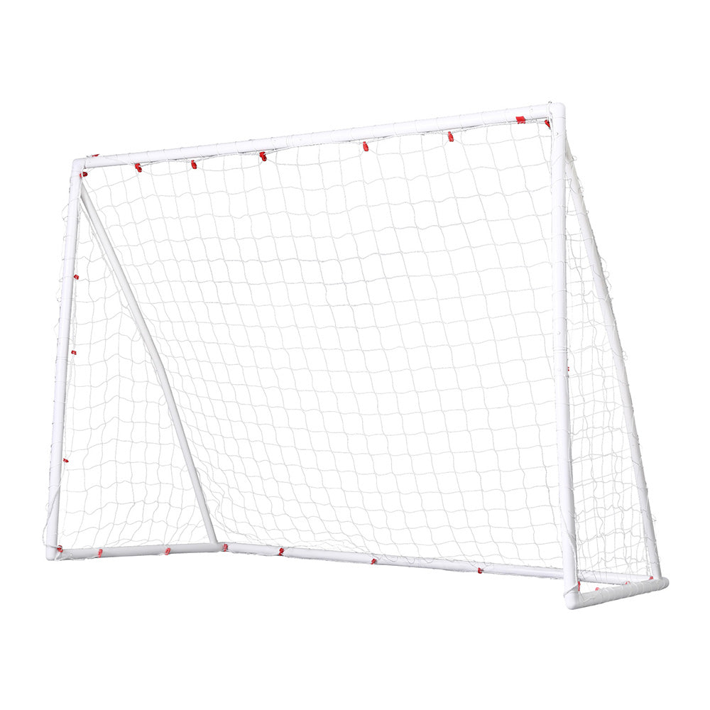 Everfit 8FT Soccer Football Goal Net UPVC Frame with PE Mesh Weatherproof Portable Goals for Backyard SN-B-8FT-WH