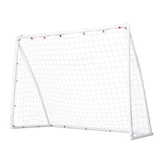 Everfit 8FT Soccer Football Goal Net UPVC Frame with PE Mesh Weatherproof Portable Goals for Backyard SN-B-8FT-WH