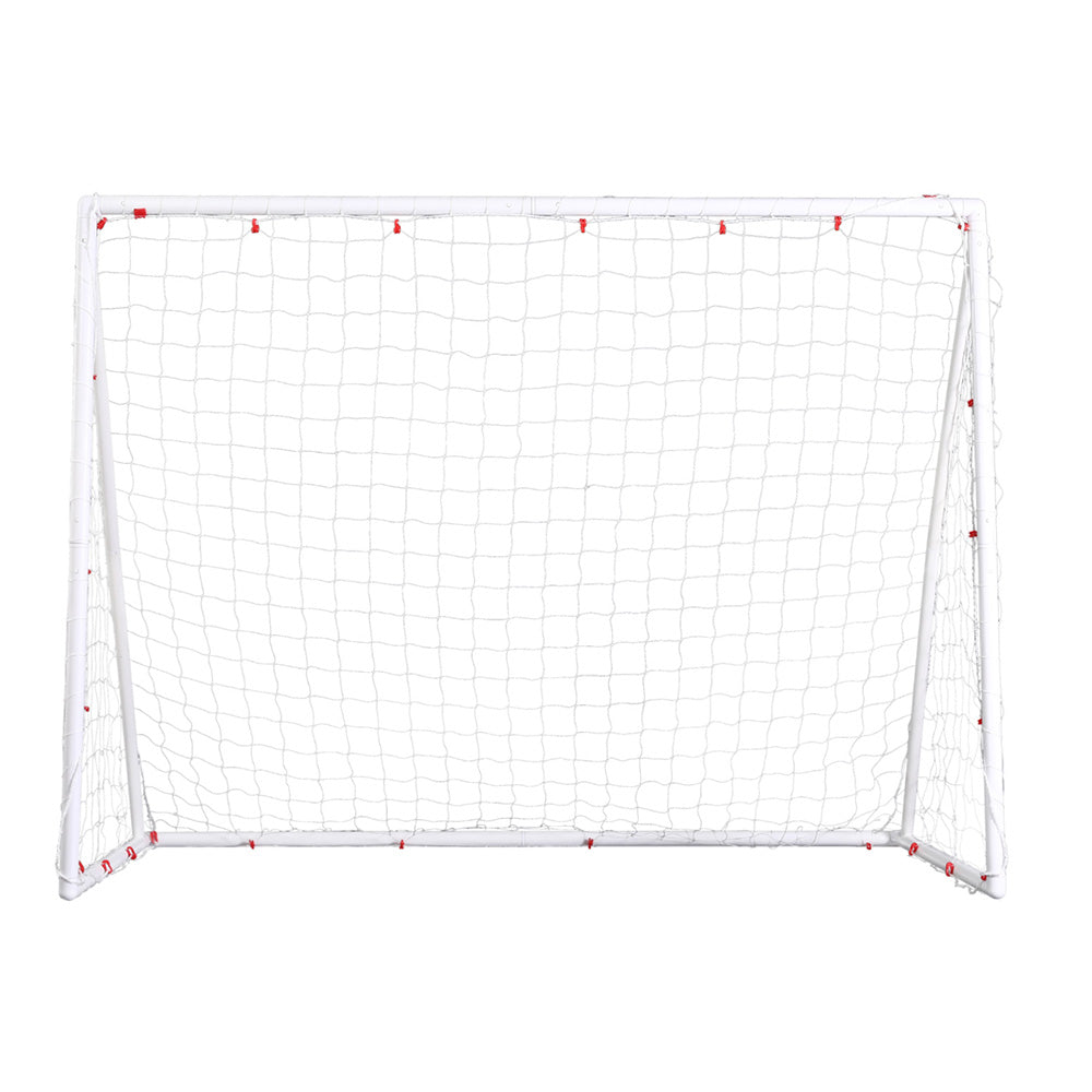 Everfit 8FT Soccer Football Goal Net UPVC Frame with PE Mesh Weatherproof Portable Goals for Backyard SN-B-8FT-WH