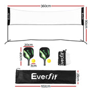 Everfit 3.6M Badminton Tennis Net Portable Volleyball Kit Adjustable Height SN-B-PB-BK