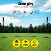 Everfit 3.6M Badminton Tennis Net Portable Volleyball Kit Adjustable Height SN-B-PB-BK