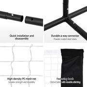 Everfit 3.6M Badminton Tennis Net Portable Volleyball Kit Adjustable Height SN-B-PB-BK