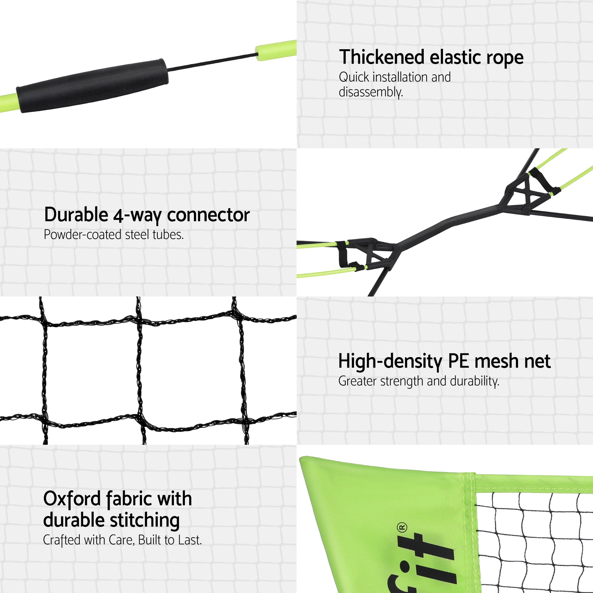 Everfit 3M Badminton Tennis Net Portable Volleyball Kit Yellow SN-B-PB-YE