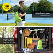Everfit 3M Badminton Tennis Net Portable Volleyball Kit Yellow SN-B-PB-YE