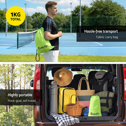 Everfit 3M Badminton Tennis Net Portable Volleyball Kit Yellow SN-B-PB-YE