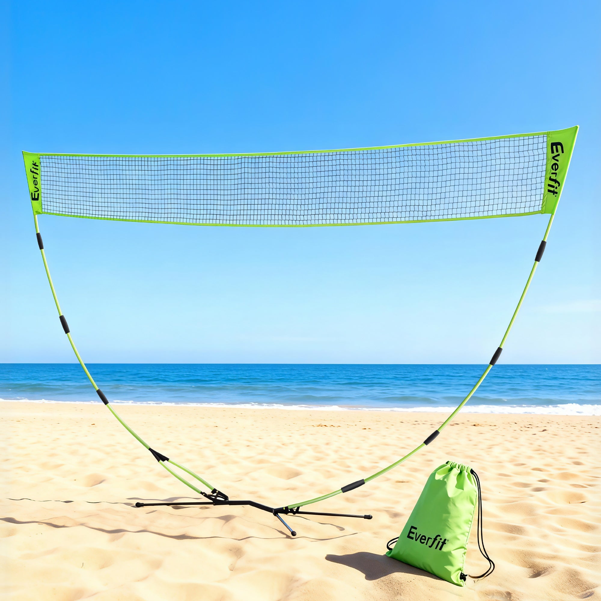 Everfit 3M Badminton Tennis Net Portable Volleyball Kit Yellow SN-B-PB-YE