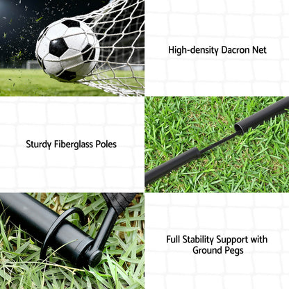Everfit 2m Football Soccer Net Portable Goal Net Rebounder Sports Training SN-B-PUP-YE
