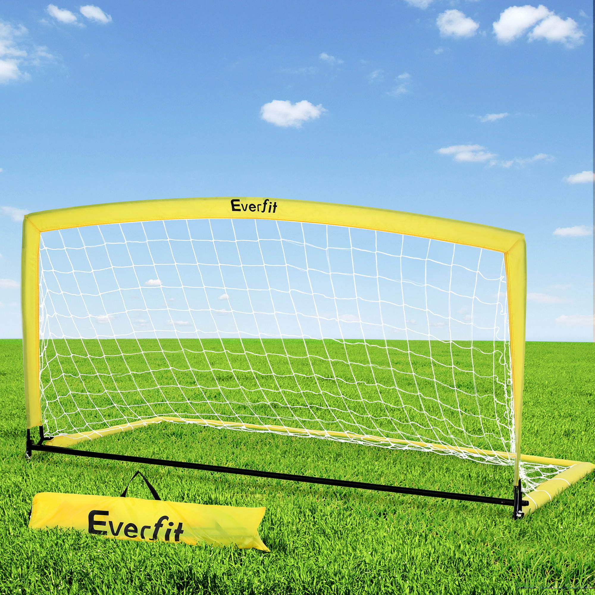 Everfit 2m Football Soccer Net Portable Goal Net Rebounder Sports Training SN-B-PUP-YE