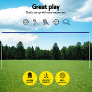 Everfit 6M Portable Volleyball Net Set Adjustable Height Multi-Sport Net with Ball and Bag SN-B-VLB-6M-BL