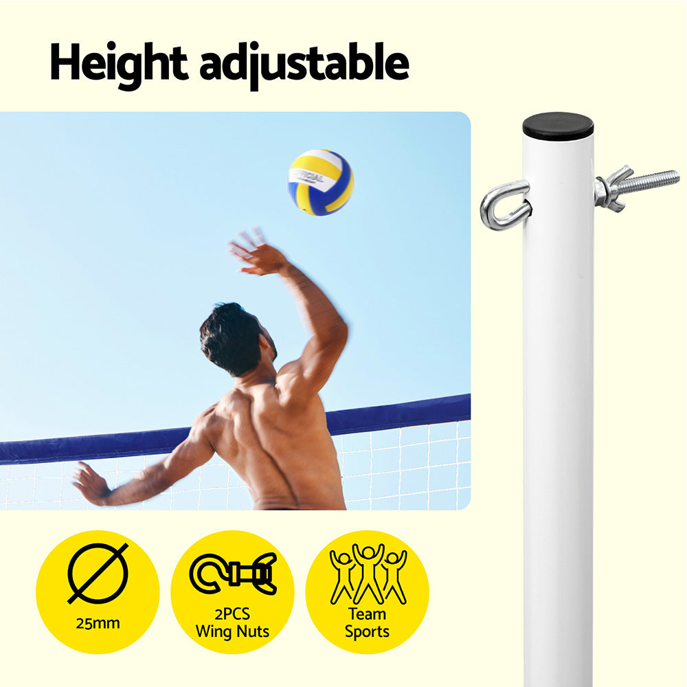Everfit 6M Portable Volleyball Net Set Adjustable Height Multi-Sport Net with Ball and Bag SN-B-VLB-6M-BL
