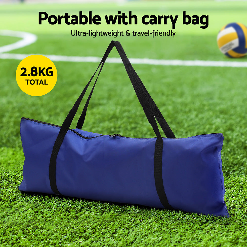 Everfit 6M Portable Volleyball Net Set Adjustable Height Multi-Sport Net with Ball and Bag SN-B-VLB-6M-BL