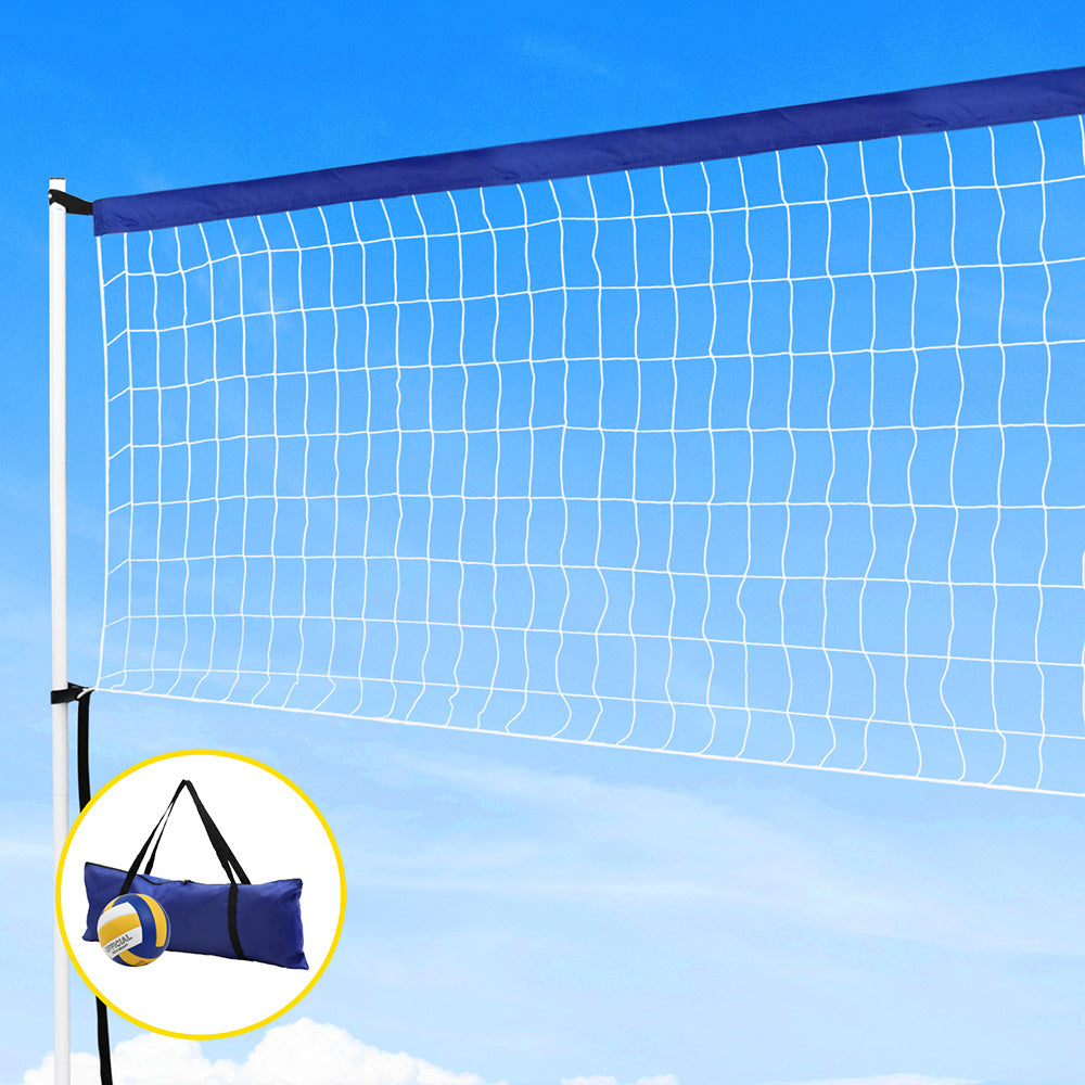 Everfit 6M Portable Volleyball Net Set Adjustable Height Multi-Sport Net with Ball and Bag SN-B-VLB-6M-BL