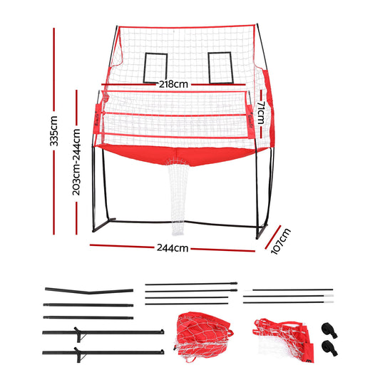 Everfit 8ft Volleyball Net Training Equipment Adjustable Height Portable with Ball and Bag SN-B-VLB-FS-RE