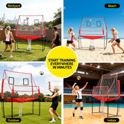 Everfit 8ft Volleyball Net Training Equipment Adjustable Height Portable with Ball and Bag SN-B-VLB-FS-RE