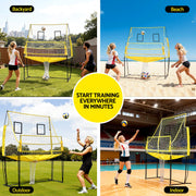 Everfit 8ft Volleyball Net Free-standing Adjustable Height Portable with Ball and Bag SN-B-VLB-FS-YE
