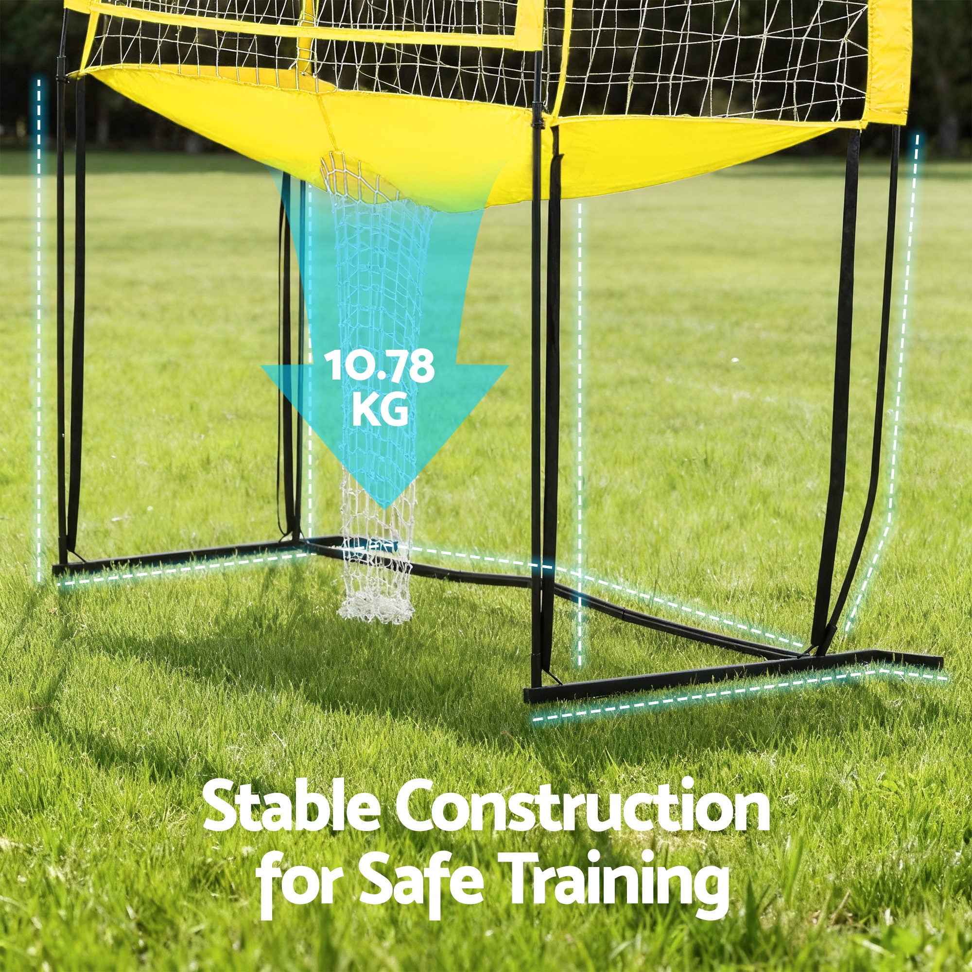 Everfit 8ft Volleyball Net Free-standing Adjustable Height Portable with Ball and Bag SN-B-VLB-FS-YE