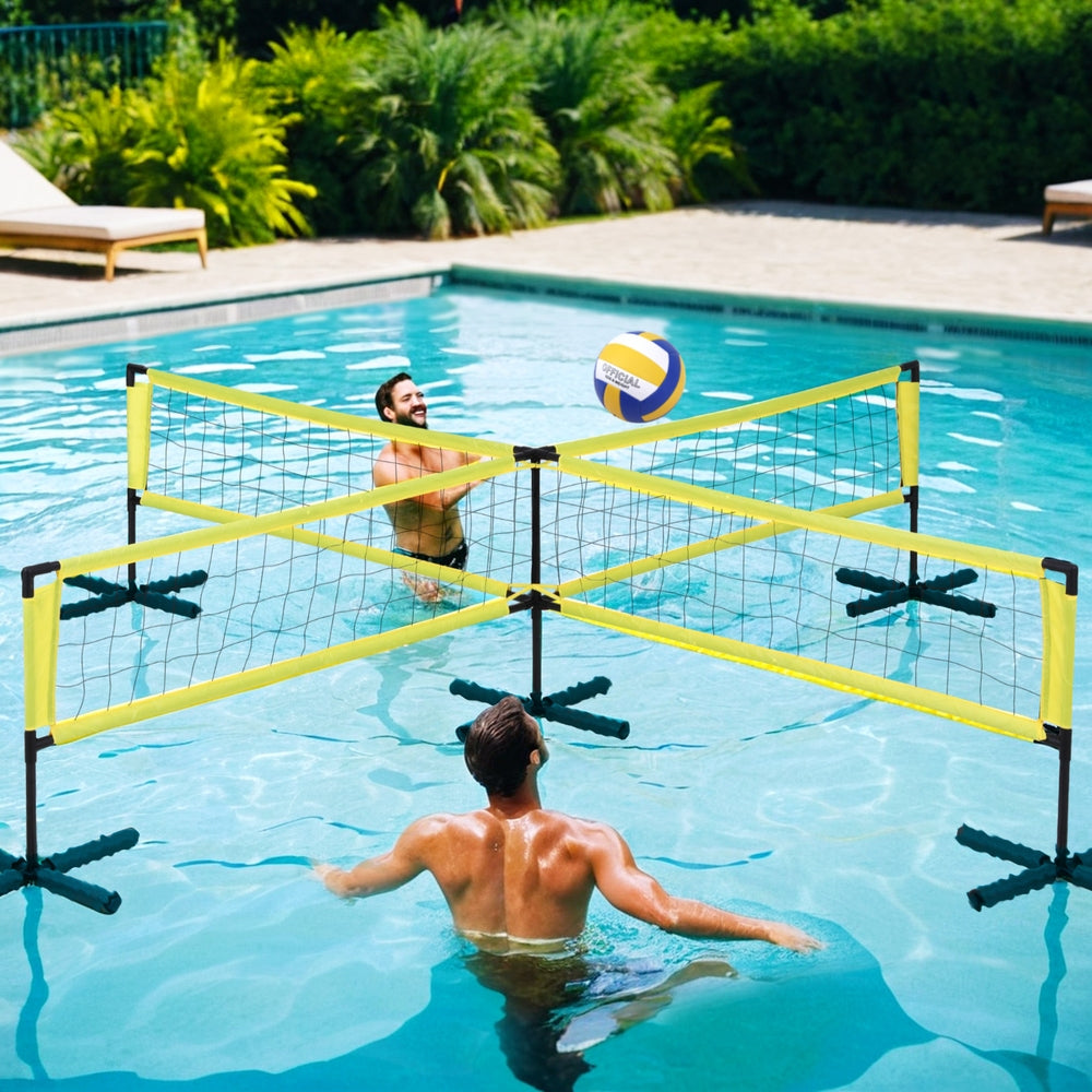 Everfit Water Volleyball Net Set Portable Swimming Pool Nets Game 4 Anchor Bags SN-B-VLB-H2