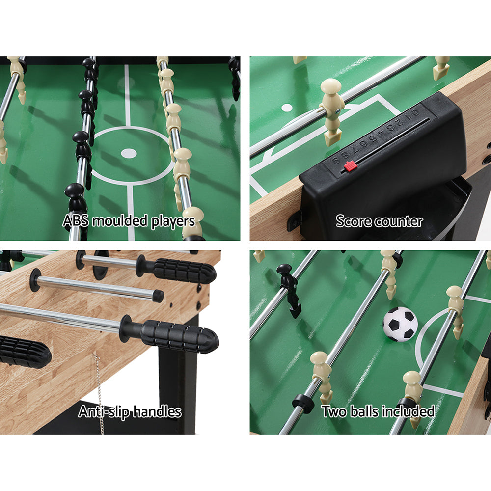 10-in-1 Games Table Soccer Foosball Pool Table Tennis Air Hockey Chess Cards SOCCER-4T-121-10IN
