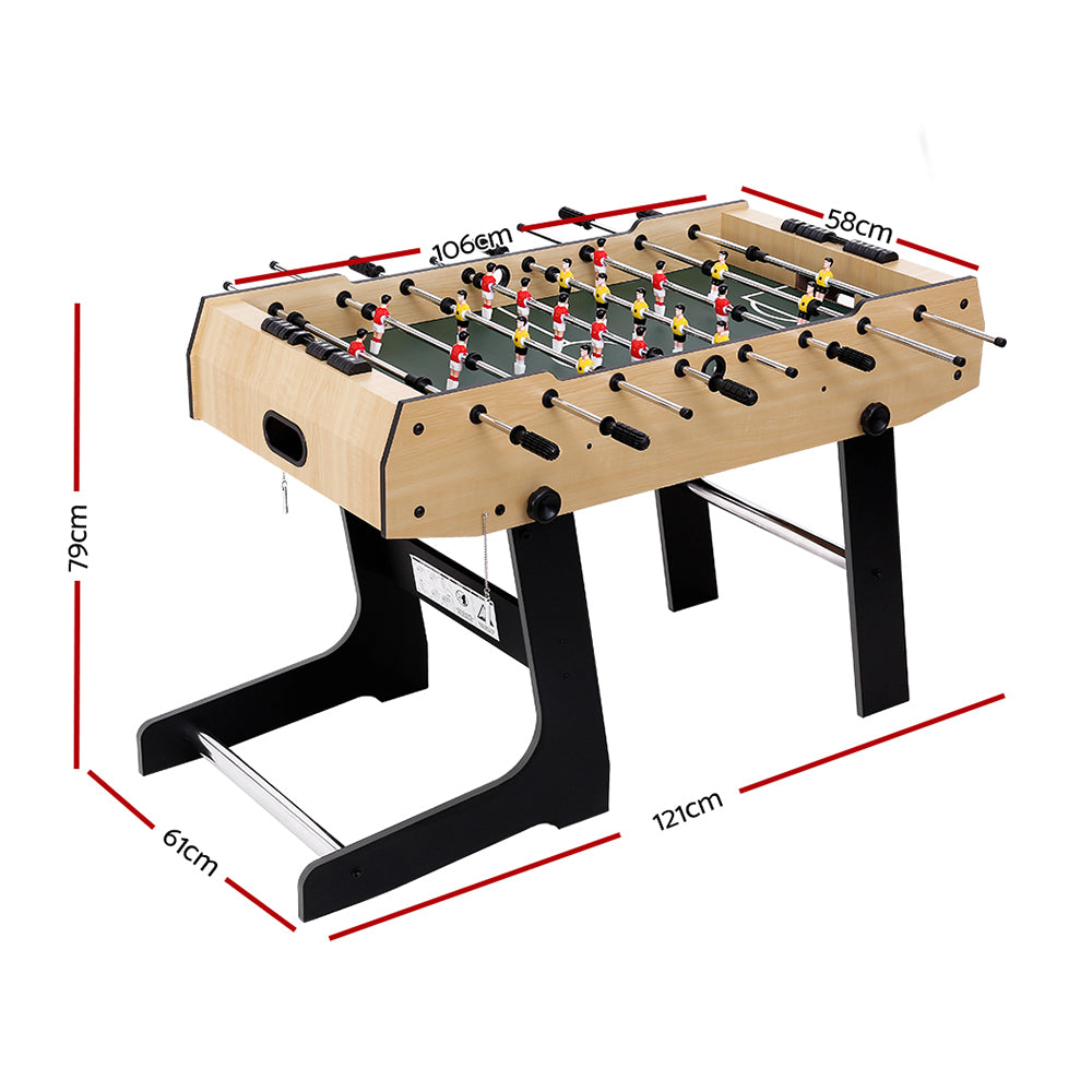 4FT Soccer Table Foosball Football Game Home Family Party Gift Playroom Foldable SOCCER-4T-FOLD