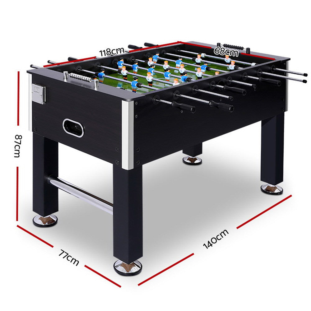 5FT Soccer Table Foosball Football Game Home Family Party Gift Playroom Black SOCCER-5F-140-AB